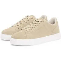 Tommy Hilfiger TH FEMININE CUPSOLE SUEDE Plateausneaker Freizeitschuh, Halbschuh, Schnürer mit Logoschriftzügen