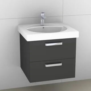 Artiqua 413 Waschtischunterschrank für Preciosa 253200, 253220 Anthrazit Hochglanz, 413-WU2L-K35-701 413-WU2L-K35-7015-51