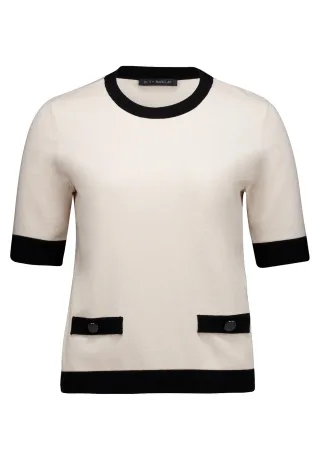 Betty Barclay - Strickpullover patch beige/black - Gr. - 44