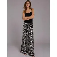 malito more than fashion Palazzohose Palazzohose Animal-Print / Unifarben 2306 lockere Animal Print Sommerhose