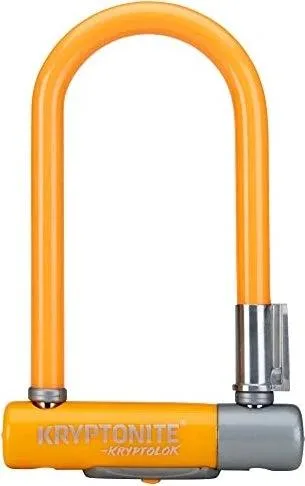Kryptonite KryptoLok Mini 7 inkl. FlexFrame-Halterung Lt. Bügelschloss orange