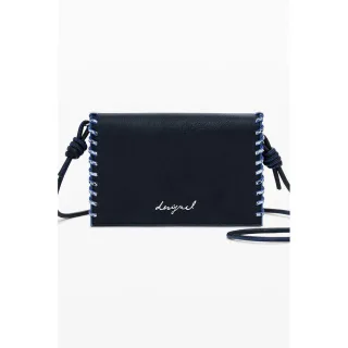 Desigual Nero Polyurethan Damen Geldbörse