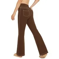 G4Free Schlaghose Damen Activewear-Hosen Bootcut Jeans Yoga Hosen Hohe Taille Training Schlaghose Fitness Arbeit Sporthose Klein /Regulär /Groß