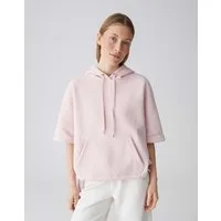 OPUS Hoodie Hoodie aus Sweatware mit samtiger Oberfläche Kängurutasche vorne, Tunnelzug im Saum