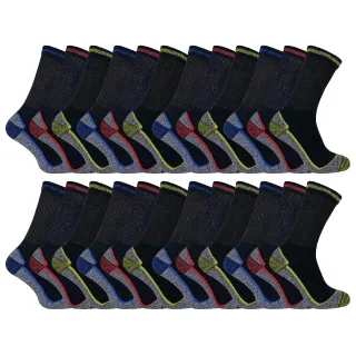 24 Paar Herren-Multipack weiche atmungsaktive Bambus-Arbeitssocken