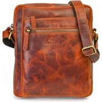 ALMADIH Umhängetasche Leder Herren LUC - Kompakte echte Ledertasche für Arbeit & Alltag