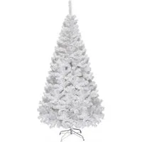 KOMFOTTEU Künstlicher Weihnachtsbaum weißer Christbaum, Tanne, 150 cm