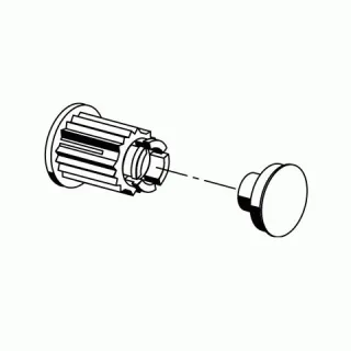 Schell Rastbuchse mit Abdeckung zu SchellOMAT Spülventil mit Metallgriff 233010099