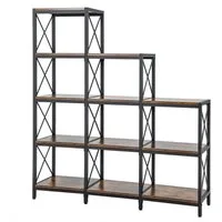 KOMFOTTEU Bücherregal Stufenregal Würfelregal Treppenregal, mit 12 Regalen