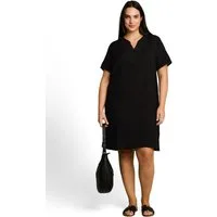 TOM TAILOR PLUS Blusenkleid Sommerkleid mit Split Neck