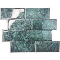 Minicloss Küchenrückwand selbstklebend Spritzschutz Küche 3d Wandpaneele 29.36 x 21.3cm, (10-tlg), Fliesenaufkleber