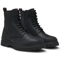HUGO Ryan_halb_pp Schnürstiefel Schnürboots, Stiefelette, Workerboots mit Anziehlasche