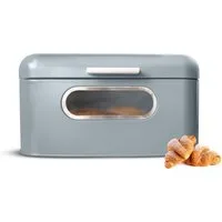 Sendez Brotkasten aus Metall Sichtfenster Brotbox Brotbehälter Rollbrotkasten, Metall