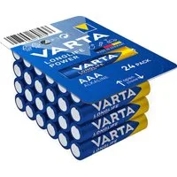 VARTA Varta AAA Micro Batterien 1.5V Alkaline: Longlife & 10J lagerbar Batterie, (1,5V V, 24 St), für Fernbedienungen, Lampen, Spielzeuge, Radios und vieles mehr