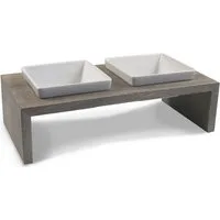 Wolters Napf-Set Futterstation Meshidai Doppelnapf True grau