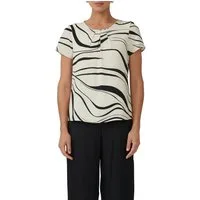 s.Oliver BLACK LABEL Kurzarmbluse mit All-Over Print