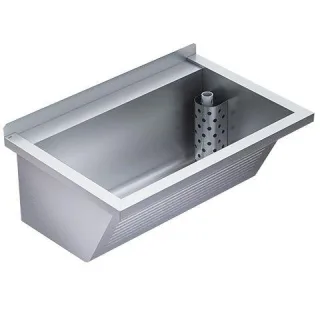 KWC Aquarotter Waschtrog, SIRIUS, Edelstahl, 750x354x500 mm, Ablauf rechts, 2030045754 2030045754