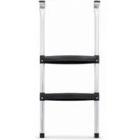 4myBaby Trampolinleiter Leiter 2 Stufen-Sicherer, rutschfester & wetterfester Stahl, Treppe mit 2 Breiten Stufen praktische Einstiegsleiter