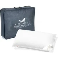 Klosterdorf Betten-Manufaktur Daunenkissen Premium Kopfkissen - natürlich deluxe - 40x60 cm - 40x80 cm - 80x80 cm, Füllung: Daunenkissen Daunenkopfkissen Federkissen Kissen, Seitenschläfer, Rückenschläfer, Für erholsamen und gesunden Schlaf, liebevol