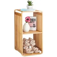 relaxdays Badregal Bambus Regal mit Ablagen, 3-tlg., 3