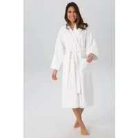 OTTO home Unisex-Bademantel Sanremo, ideal für Sauna & Spa, Hotelbademantel, Morgenmantel, Langform, Baumwolle, Kapuze, Gürtel, mit Taschen, Damen & Herren Bademäntel, S-3XL