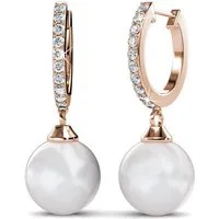 ROUGEMONT Perlenohrringe Extravagante Damen Perlen Creolen Ohrringe Hypoallergen, Hypoallergen