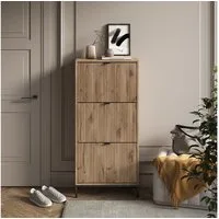 Vicco Schuhkipper Eliza, Viking Oak, 60 x 130 cm mit 3 Klappschubladen (1 St)