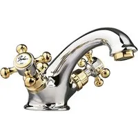 Sapho Waschtischarmatur ANTEA Waschtischarmatur mit Ablaufgarnitur, Chrom/Gold Sapho-3172