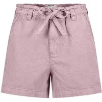 SUBLEVEL Jeansshorts Damen Denim Shorts mit Gummibund Coloured Denim Shorts, Bindegürtel