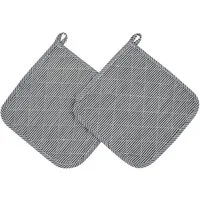 ZOLLNER Topflappen, (Set, 2-tlg), 24 x 24 cm, 100% Baumwolle, Temperaturbeständig bis 100°C