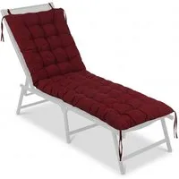 relaxdays Bankauflage Gesteppte Bankauflage, rot, 180 x 70 cm