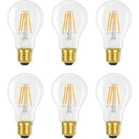 ZMH LED-Leuchtmittel E27 Glühbirne A60 Vintage Edison 4W 2700K Warmweiss Glühlampe, E27, 6 St., 3000k, Nicht Dimmbar