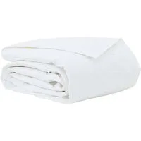 vidaXL Baumwollbettdecke Sommerdecke Weiß 200 x 220 cm Feder, Bezug: Baumwolle