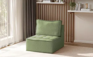 Sessel SANDE 1-Sitzer Modul Stoff Alpine Hellgrün