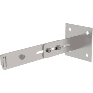 Munk Wandhalter m. Klemmbügel, verstellbar 275-375mm, Edelstahl - 068261