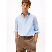Tommy Hilfiger Langarmhemd FLEX POPLIN SHIRT Slim Fit, Kentkragen, Baumwollqualität