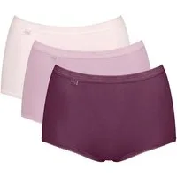 sloggi Maxislip Basic+ Maxi (3er Pack) perfekter Sitz, Cotton-Mix, hohe Taille
