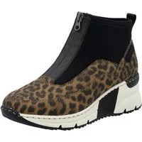 Rieker Schlupfboots Stiefelette, High Top Sneaker mit Reißverschluss auf der Vorderseite