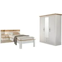 OTTO home Schlafzimmer-Set Westminster, beinhaltet 1 Bett, Kleiderschrank 3-türig und 1 Wandpaneel