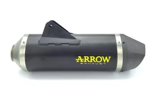 Sport Auspuff Arrow Race-Tech Aluminium BLACK Carbonkappe KTM 690 SMC R/Enduro R Bj.19-24 +KAT +ABE