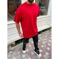 Megaman Jeans T-Shirt Herren Oversize T-Shirt O-Neck Rundhalsausschnitt Kurzarm Regular