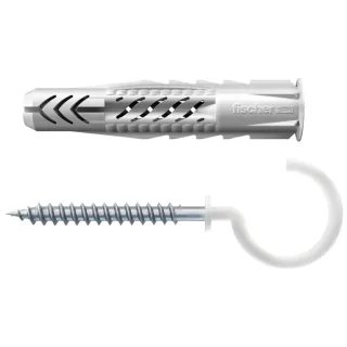Fischer Universaldübel UX 8x50 RH N mit Rand und Rundhaken - 094412