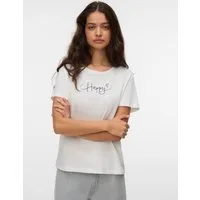 Vero Moda Kurzarmshirt VMKILANO S/S O-NECK T-SHIRT JRS BTQ Baumwolle, regular fit