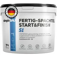 simpleBAU Spachtelmasse Spachtelmasse Weiß Innen 7 kg – Fertigspachtel für Wand & Decke