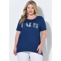 MIAMODA T-Shirt T-Shirt A-Linie verzierter Paris-Schriftzug