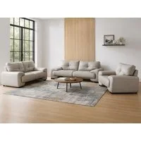 Beautysofa Big-Sofa Polstergarnitur Omega Set 3+2+1 Sofa Wohnzimmer Sofagarnitur, modernes Sofaset für Wohnzimmer, Kunstleder Couchgarnitur im modernen Design