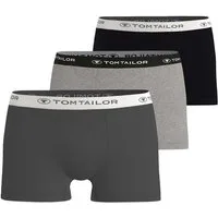 TOM TAILOR Boxershorts Buffer (3er Pack) weich, bequem, basic, eng, Logobund, Baumwollmix