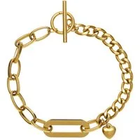 LASCANA Armband Chunky Armkette, Mit Herz Anhänger