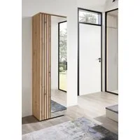 HBZ Garderobenschrank Volano in Eiche Artisan Dekor, BxHxT 57x195x38cm (1-St) Mit 1 Kleiderstange ausziehbar, 4 Einlegeböden