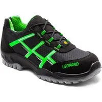 LEOPARD Sicherheitsschuhe S1 schwarz/grün ESD Sicherheitsschuh Electro Static Discharge